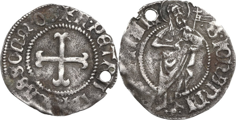 Rhodes. The Order of St. John. Pierre d''Aubusson (1476-1503). AR Asper. D/ Cros...