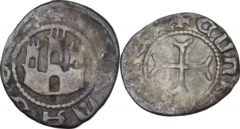 Genoese Colonies. Chios, La Maona. AR Quarter of gigliato 1430-1466. D/ Castle. ...