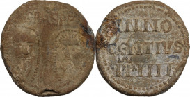 Rome. Innocent IV (1243-1254), Sinibaldo Fieschi dei Conti di Lavagna. PB Bulla. D/ S/ P/A - S/ P/E Nimbate facing heads of St. Paul to left and St. P...