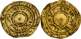 Palermo. Califfi Fatimidi, Al-Mu’izz li-din Allah (341-365 AH /953-975 DC). Robai o 1/4 Dinar, zecca di al-Mansuriya, 360 AH. D/ Legenda cufica circol...
