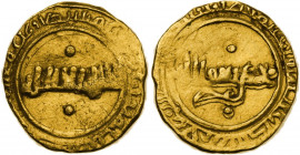 Palermo. Califfi Fatimidi, Al-Zahir (411-427 AH / 1021-1036 DC). Robai o 1/4 Dinar, zecca di Siqilliya, data non visibile. D/ Legenda cufica su una ri...