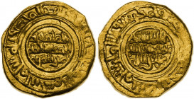 Palermo. Califfi Fatimidi, Al-Mustansir (427-487 AH/ 1036-1094 DC). Robai o 1/4 Dinar, zecca di al-Mansuriya, 449 AH?. D/ Legenda cufica su tre righe ...