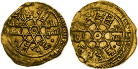 Palermo. Califfi Fatimidi, Al-Mustansir (427-487 AH/ 1036-1094 DC). Robai o 1/4 Dinar tipo stellato, zecca Siqilliya (Palermo). D/ Legenda cufica disp...