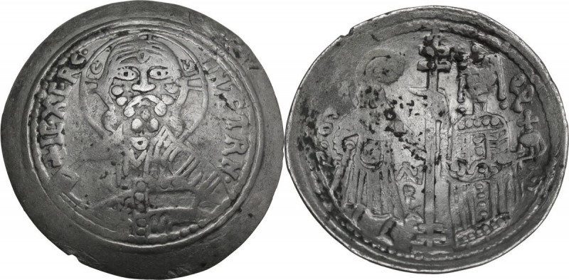 Palermo. Ruggero II (1105-1154). Ducale. D/ Busto frontale del Redentore che reg...