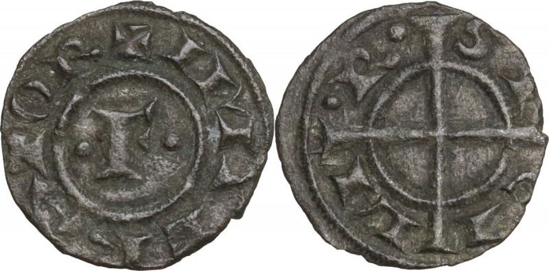 Brindisi. Federico II di Svevia (1197-1250). Quarto di denaro 1221. D/ Grande F ...
