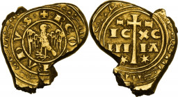 Messina. Corrado I (1250-1254). Multiplo di tarì. D/ Aquila in piedi volta a sinistra con testa nuda retrospicente. R/ Croce latina accostata dalle le...