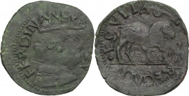 L'Aquila. Ferdinando I d'Aragona (1454-1494). Cavallo. D/ Busto del sovrano coronato volto a destra. R/ Cavallo gradiente a destra; davanti, aquila. C...