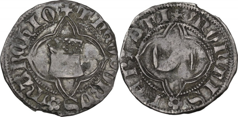 Chivasso. Teodoro II Paleologo (1381-1418). Mezzo grosso. D/ Scudo in quattro ar...
