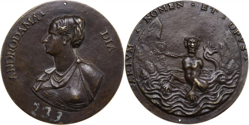 Firenze. Elena Marsuppini (XVI sec.), moglie di Francesco da Sangallo. Medaglia ...