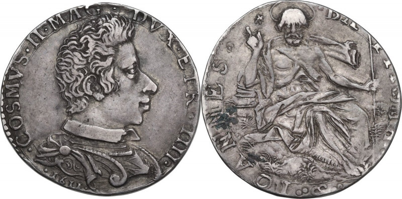 Firenze. Cosimo II de' Medici (1608-1621). Testone 1611. D/ Busto corazzato a de...