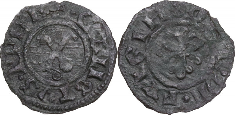 Foligno. Callisto III (1455-1458), Alonso de Borja. Picciolo. D/ Chiavi decussat...