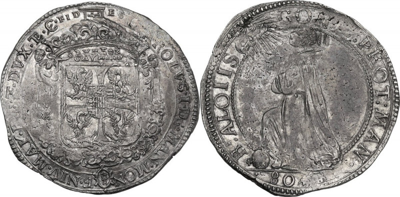 Mantova. Carlo I Gonzaga Nevers (1627-1637). Mezzo ducatone. D/ Scudo Gonzaga-Ne...