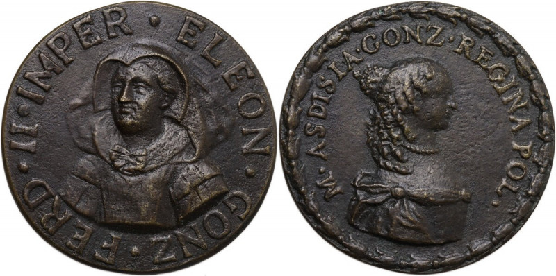 Mantova. Eleonora Gonzaga (1598-1655) e Ludovica Maria (1611-1667). Medaglia s.d...