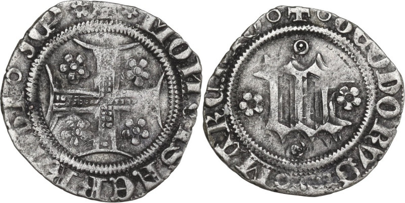 Moncalvo. Teodoro II Paleologo (1381-1418). Forte bianco. D/ Grande M gotica tra...