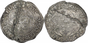 Napoli. Carlo VIII di Francia (1495). Carlino. D/ Scudo di Francia coronato e accostato dalle lettere K L. R/ Croce potenziata e gigliata entro tripli...