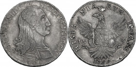 Palermo. Ferdinando III (1759-1816). 12 Tarì 1799. D/ Busto corazzato a destra. R/ Aquila coronata ad ali spiegate; ai lati, le sigle J U I (Giuseppe ...