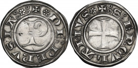 Perugia. Repubblica (1260-1506). Grosso, emissioni conformi alla cedola del 25 agosto 1321 e proseguite nel secondo quarto del trecento. D/ Grande P o...