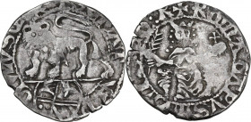 Roma. Senato Romano (1294-1303). Grosso. D/ Leone gradiente a sinistra con testa di fronte; sotto la linea d'esergo, stemma Annibaldi-Frangipane (?). ...