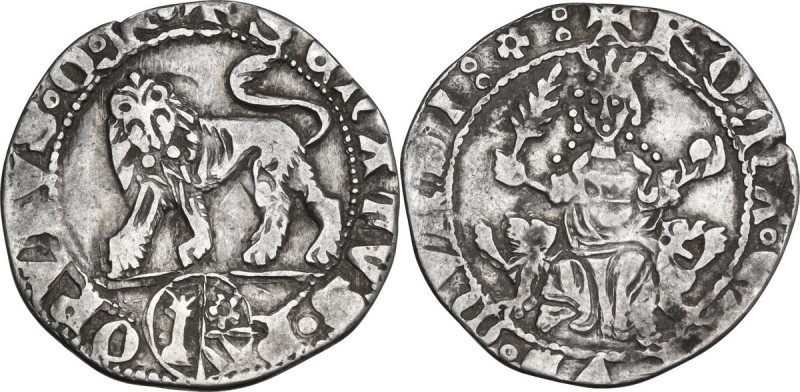 Roma. Senato Romano (1294-1303). Grosso. D/ Leone gradiente a sinistra con testa...