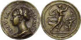 Roma. Livia Colonna (...-1552), duchessa di Zagarolo. Medaglia (1540) per le nozze con Marzio Colonna. D/ LIVIA COLVMNA. Busto drappeggiato a sinistra...