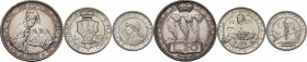 San Marino. Vecchia Monetazione (1864-1938). Lotto di tre monete: 20 lire 1933, 10 lire 1937, 5 lire 1937. AG. Tutte e tre gli esemplari sono in alta ...