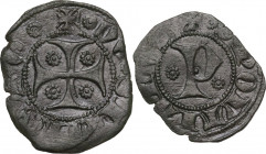 Spoleto. Repubblica (sec. XIV-XV). Sestino. D/ Croce patente accantonata da quattro rosette. R/ Grande P accostata da rosette. CNI 1. MI. 0.94 g. 17.5...