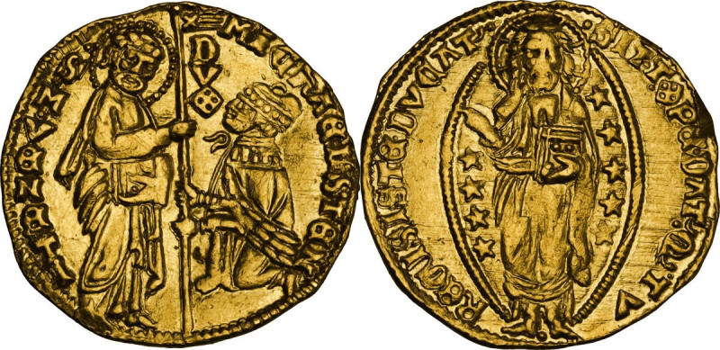 Venezia. Michele Steno (1400-1413). Ducato. D/ San Marco nimbato, stante a sinis...