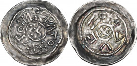 Verona. Ottone I (962-973) e/o Ottone II (973-982). Denaro. D/ Croce patente. R/ Croce patente con cunei. CNI 21; Rizzolli-Pigozzo Vr8/Vr11. AG. 1.37 ...