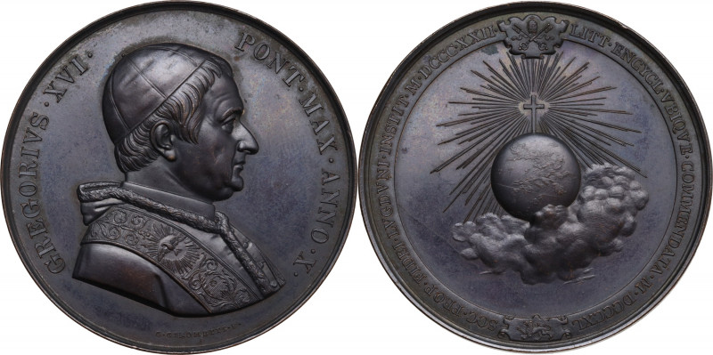 Gregorio XVI (1831-1846), Bartolomeo Alberto Cappellari. Medaglia A. X. D/ GREGO...