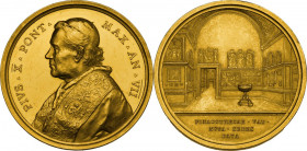 Pio X (1903-1914), Giuseppe Melchiorre Sarto. Medaglia A. VII. D/ PIVS. X. PONT. MAX. AN. VII. Busto a sinistra con berrettino, mozzetta e stola; in b...
