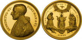 Benedetto XV (1914-1922), Giacomo Della Chiesa. Medaglia A. VI. D/ BENEDICTVS. XV. PONT. MAX. A. VI. Busto a sinistra con berrettino mozzetta e stola;...