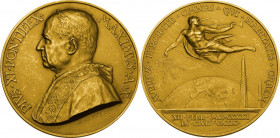 Pio XI (1922-1938), Achille Ratti. Medaglia A. X. D/ PIVS XI PONTIFEX MAXIMVS A. X. Busto a sinistra con berrettino, mozzetta e stola; sotto, nel tagl...