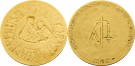 Paolo VI (1963-1978), Giovanni Battista Montini. Medaglia straordinaria 1975 a ricordo del decimo anniversario dell'incontro di Papa Paolo VI con il P...