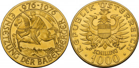Austria. Republic (1918- ). 1000 shilling 1976, Millennium of Austria. KM 2933; Fried. 909. AV. 27.00 mm. MS.