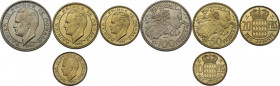 Monaco, Principality of. Rainier III (1949-2005). Complete set of four ESSAI coins : 100 francs, 50 francs, 20 francs and 10 francs 1950. Gad. MC139/1...