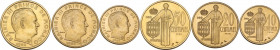 Monaco, Principality of. Rainier III (1949-2005). Lot of three coins: 10, 20, 50 francs 1962 ESSAI or. Gad. MC 146, 147, 148; Fried. -. AV. 500 specim...