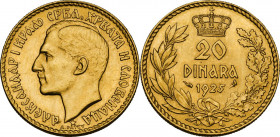 Yugoslavia. Alexander I (1921-1934). 20 dinara 1925. KM 7; Fried. 3. AV. 21.00 mm. MS.