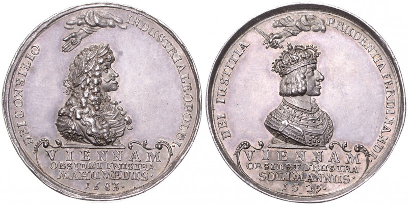LEOPOLD I (1657 - 1705)&nbsp;
Silver Medal Commemorating the Liberation from th...