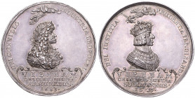 LEOPOLD I (1657 - 1705)&nbsp;
Silver Medal Commemorating the Liberation from the Turks, 1683, 14,92g, 37 mm, Ag 900/1000, Mont 895&nbsp;

VF | VF