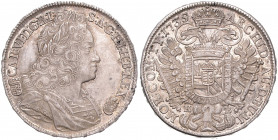 KAREL VI (1711 - 1740)&nbsp;
1 Thaler, 1735, 28,74g, KB. Husz 1605&nbsp;

VF | VF