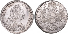 KAREL VI (1711 - 1740)&nbsp;
1 Thaler, 1736, 28,92g, Hall. Her 354&nbsp;

EF | EF