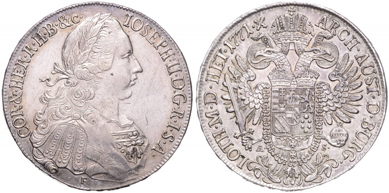 JOSEF II (1765 - 1790)&nbsp;
1 Thaler, 1771, 27,98g, Wien. Her 97&nbsp;

abou...