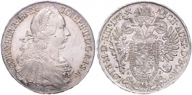 JOSEF II (1765 - 1790)&nbsp;
1 Thaler, 1771, 27,98g, Wien. Her 97&nbsp;

about EF | EF