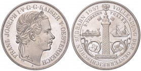 FRANTIŠEK JOSEF I (1848 - 1916)&nbsp;
2 Thaler Commemorating the Completion of the Construction of the South Austrian Railway between Vienna and Trie...
