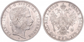 FRANTIŠEK JOSEF I (1848 - 1916)&nbsp;
2 Gulden, 1869, 24,65g, A. Früh 1367&nbsp;

about UNC | UNC