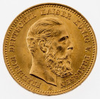 Preußen
10 Mark 1888 (Friedrich III.). GG 900, 3,97 g. ss+.