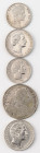 Bayern
Fünf div. Silbermünzen: Madonnentaler 1764, 27,6 g. 2 x 1 Gulden (1842, 1844, jew. 10,4 g). Doppelgulden 1855, 21,1 g. Madonnentaler 1871, 18,...