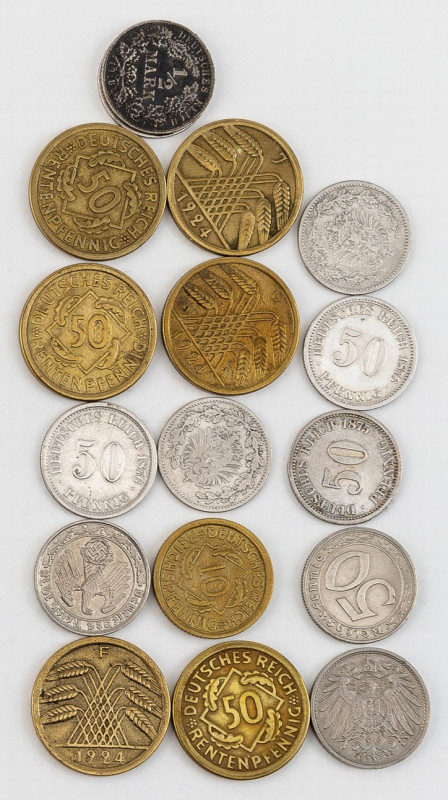 Deutsches Reich
Konvolut Kleinmünzen von 1875-1938, unter Hervorhebung von 10 P...