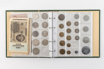 Münzalbum
Bestehend aus folgenden Silbermünzen: Baden: 5 Mark 1902 Regierungsjubiläum, 27,7 g, ss+. 2 x 2 Mark 1906 Goldene Hochz., jew. 11,1 g u. ss...