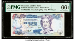 Bahamas Central Bank 100 Dollars 2000 Pick 67 PMG Gem Uncirculated 66 EPQ. 

HID09801242017

© 2022 Heritage Auctions | All Rights Reserved